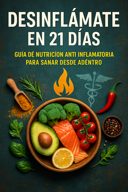 🥦🔥 Desinflámate en 21 Días: Recupera tu Energía, Reduce la Inflamación y Transforma tu Salud Desde Adentro 💚✨